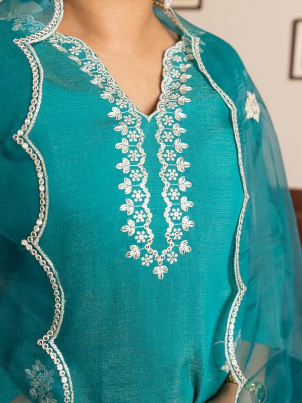 VP 9749 T Rama Viscose Rayon Kurta with Trousers & Dupatta Suits